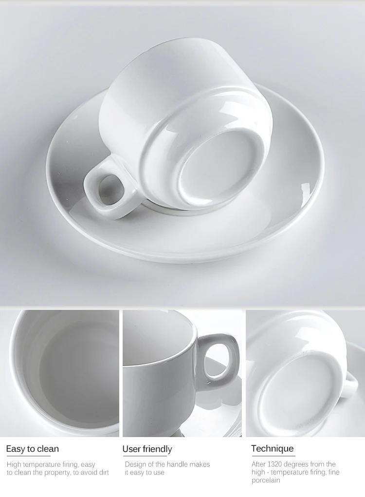 product-Two Eight-High Quality Coffee Cups And Saucers, Two Eight China White Tea Cups, High Tempera-1