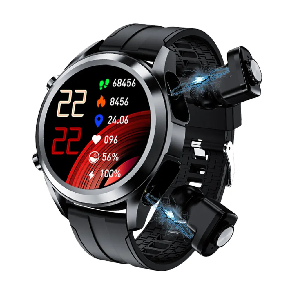 

Original design tws earbuds 2 in 1 ear buds earphone smart watch headphone with wireless earbuds earphone