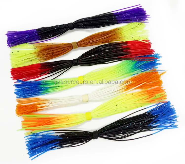 5" Hot Sale Banded Soft Fishing Skirt Lure,Spinnerbait Skirt Buy