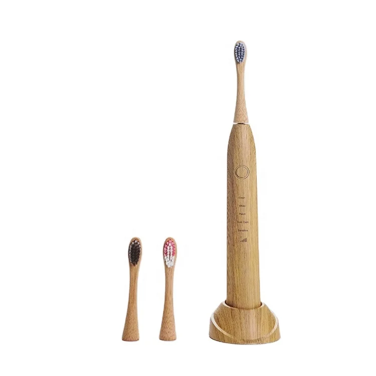 

Eco Friendly Bamboo Head USB rechargeable Power Electric Toothbrush with replaceable head