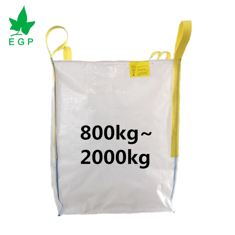 EGP Wholesale Jumbo Bag 1000kg 2000kg 2200lbs pp Big Bag 100% Virgin Large Woven Polypropylene Bags Super Sack for Sale