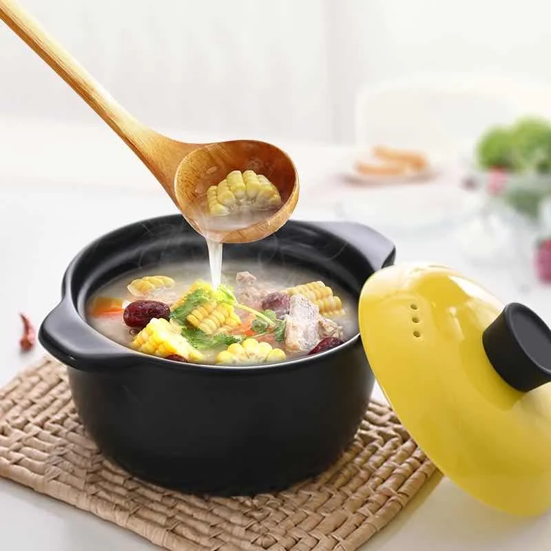 

Kitchen Heat Resistant Non Stick 3.5L 4L 6L Round Stew Stock Cookware Porcelain Casserole Ceramic Soup Stock Cooking Pot