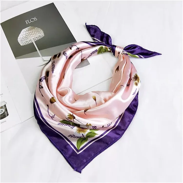 
New Square Silk Satin Fashion Square Tie Scarf Women Office Lady Silk Scarves 