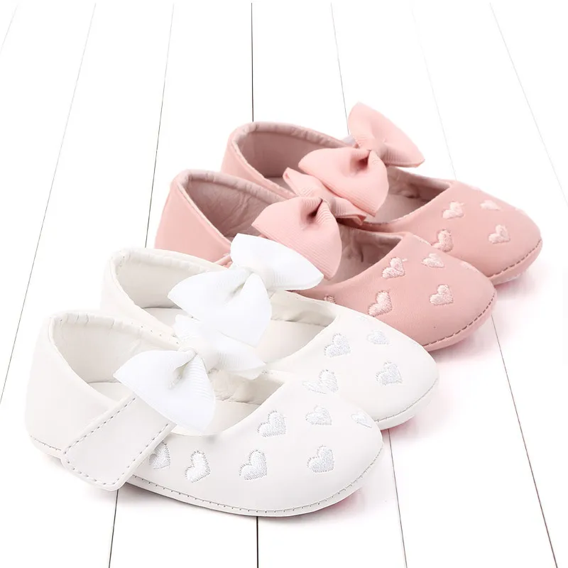 

Autumn New Soft Soled Baby Shoes Love Walking Shoes Children Girl Princess Shoes PU Leather Shoes Wholesale
