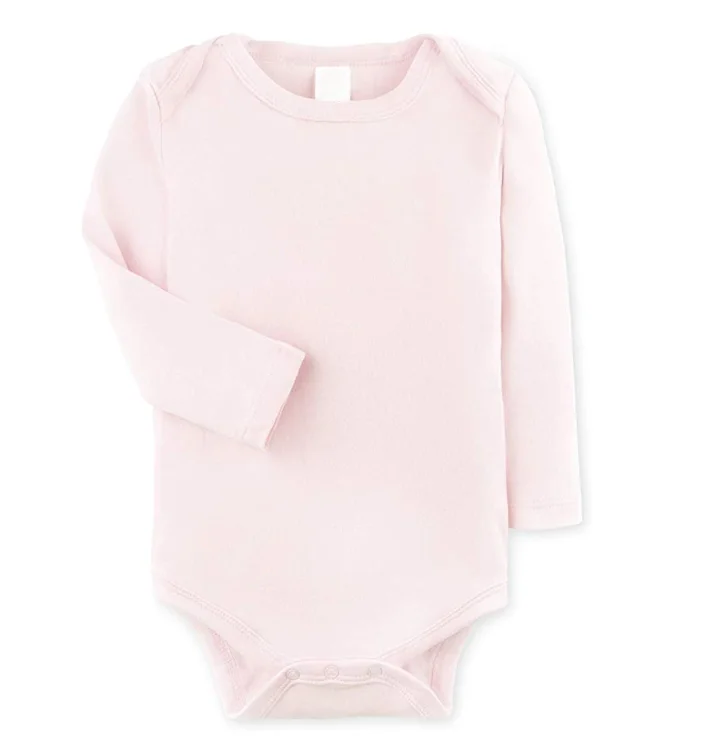 
GOTS certified organic cotton long sleeve bodysuit baby clothes 