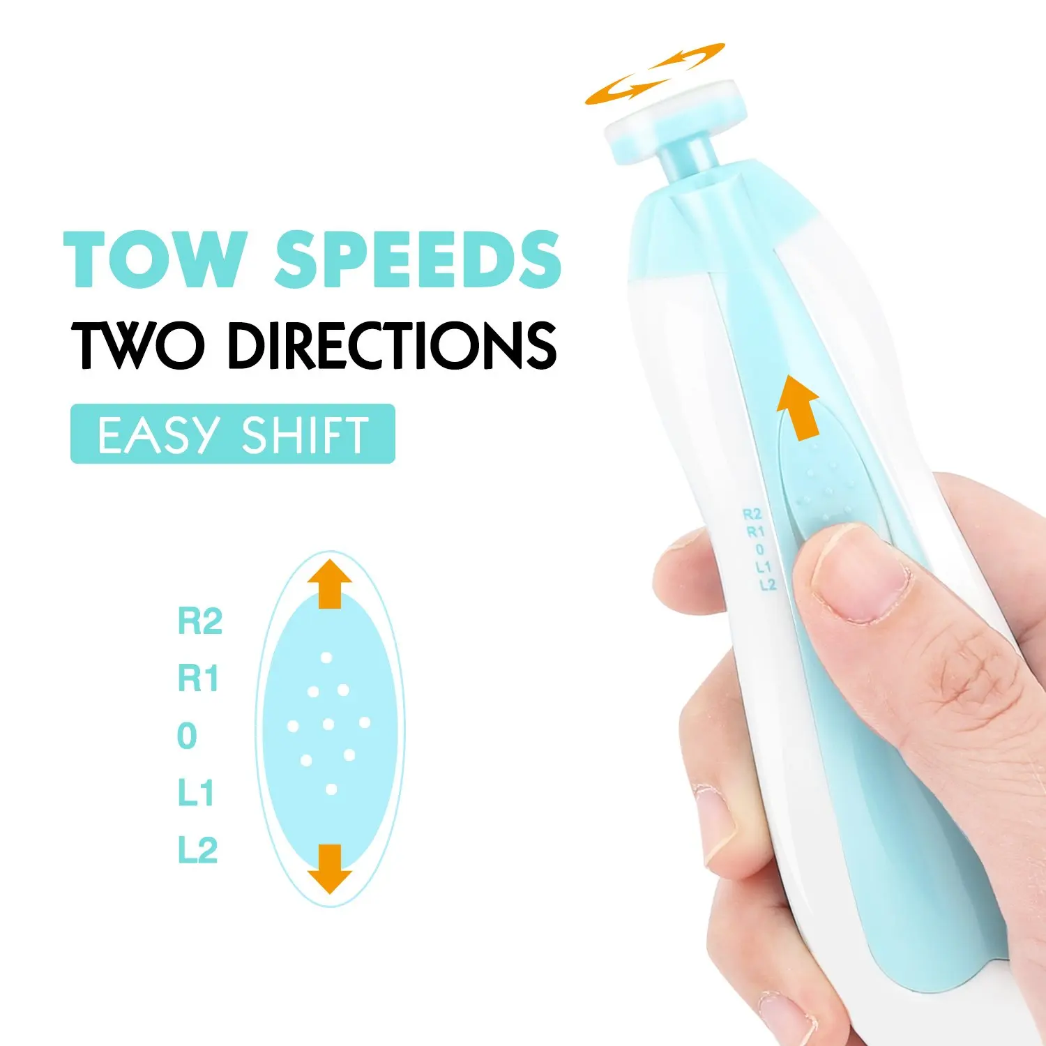 
Electric Baby Nail Trimmer File clippers Manicure Set with LED Light for Newborn 