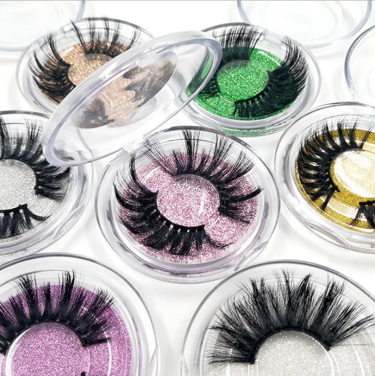 

free sample eyelash Wholesale Custom eyelash Packaging box dramatic 5d 25mm lashes Natural Mink eyelashes Vendor mink lashes, Black color