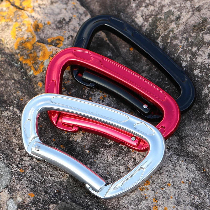 

JRSGS Factory Heavy Duty 23KN Snap Hook D Shape 7075 Aluminum Carabiner Clip for Climbing S7106A