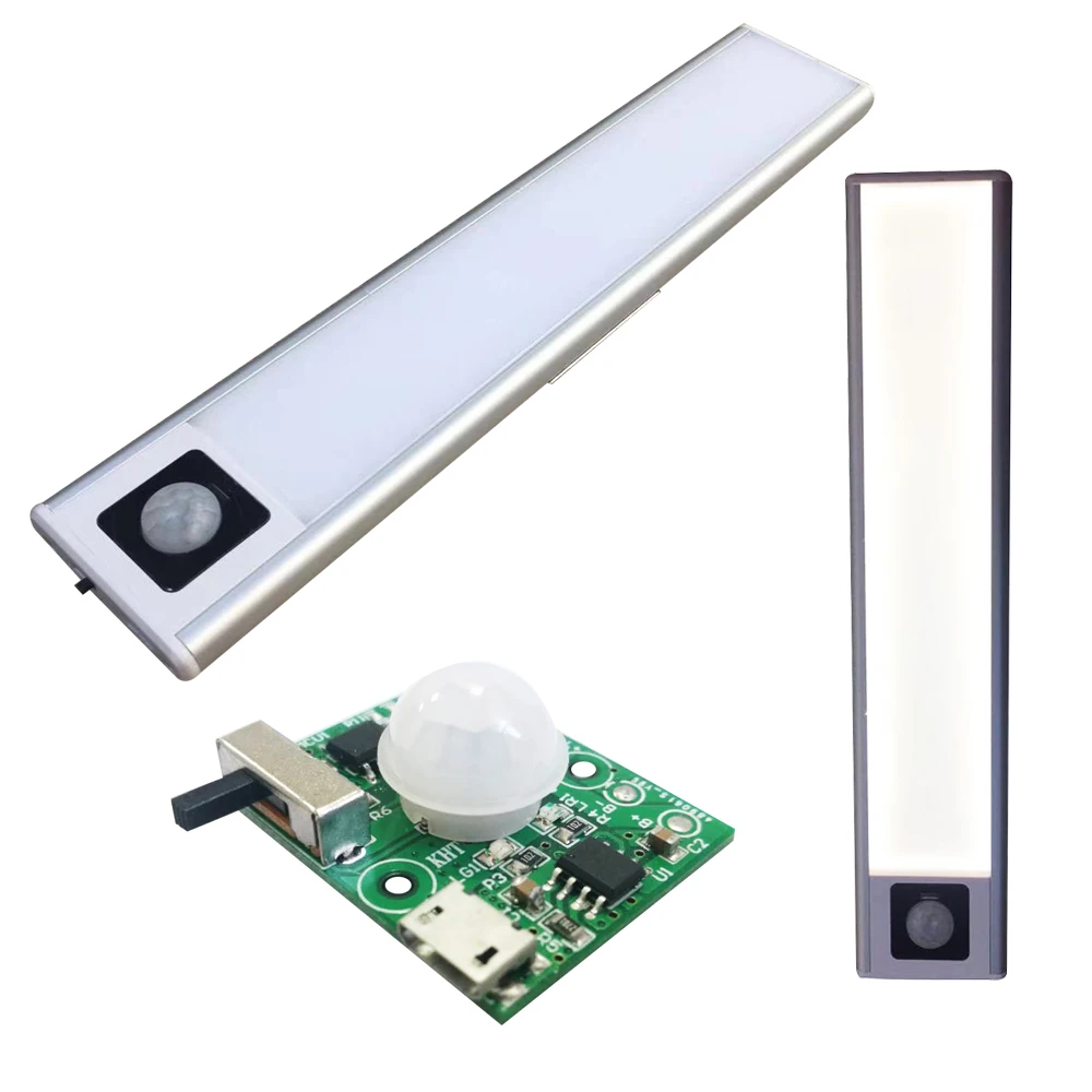 LED cabinet lamp 1W 2 3 4 rechargeable night lamp warm IR sensing always on and automatic model wardrobe light hot sell modern