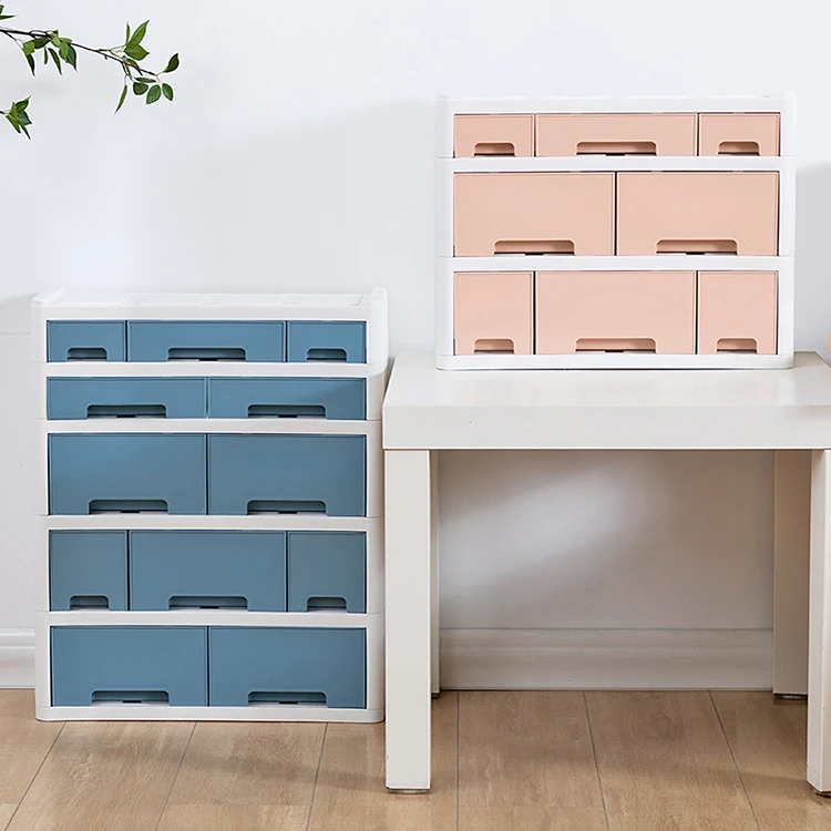 Desktop 45 Cm Stackable Plastic Multi Drawers Cosmetics Organizer