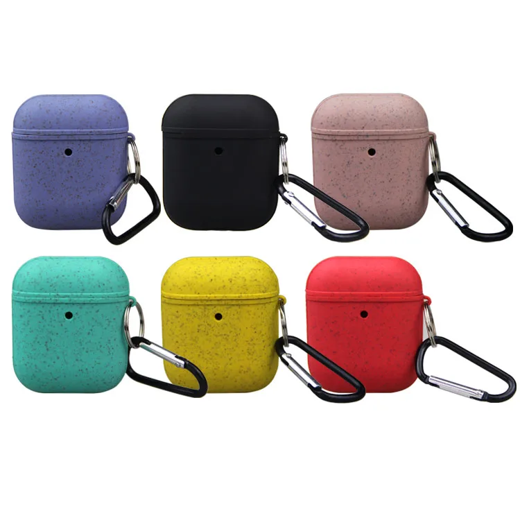 

2020 New Products Compostable Wheat Straw headphone case, Many color for you choose