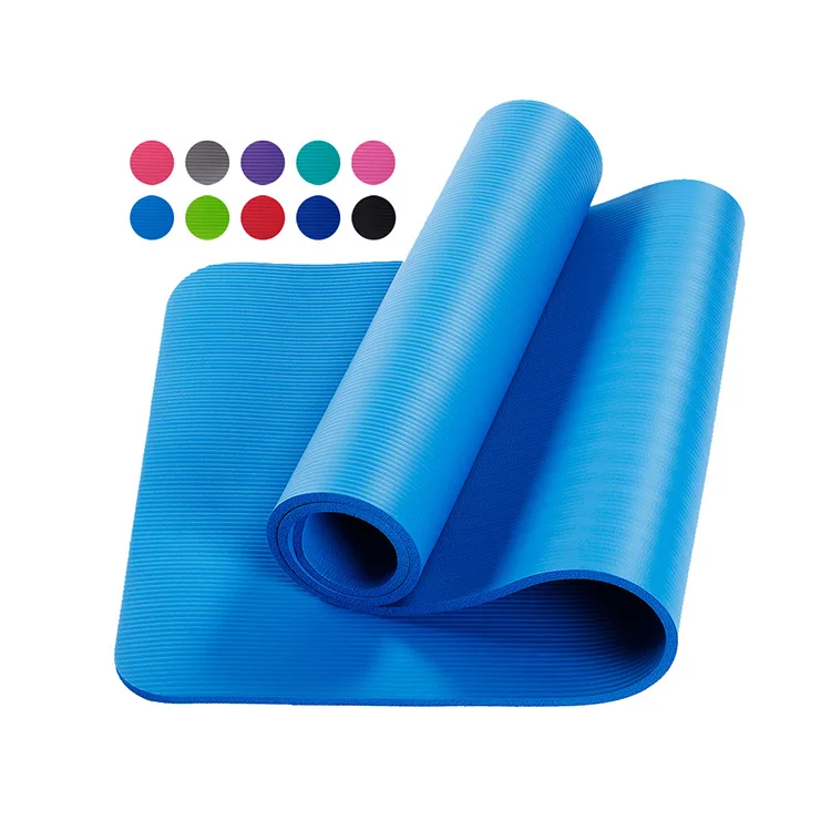 

Gym Nbr Yoga Mat 8mm Customized Logo Yoga Mats Floor Mats Folding Non Slip Instructional Reversible, Green/pink/grey/black/purple/blue