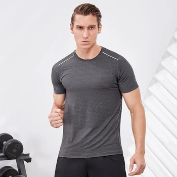 Mens Gym Dri Fit Plain T Shirt Sports Running Tops Polyester Custom ...