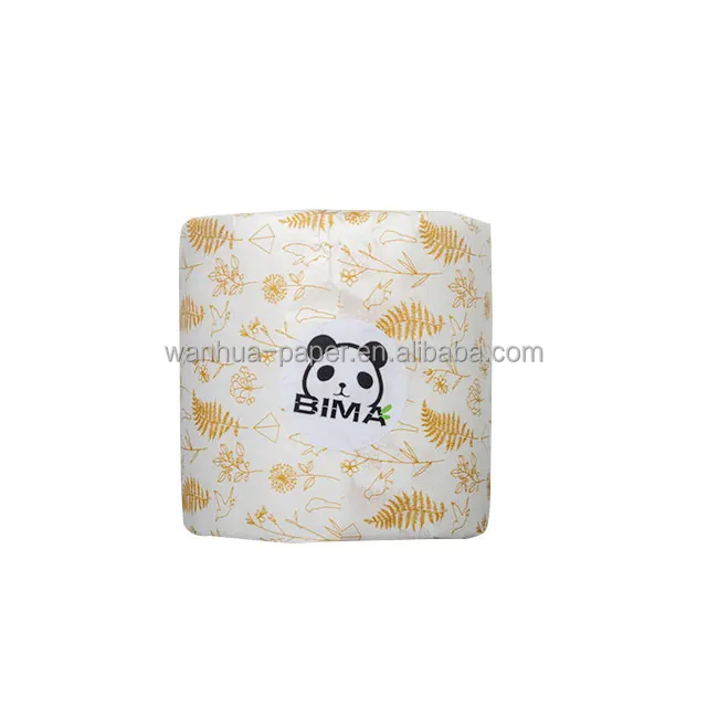 

Biodegradable Free sample available 4 ply Virgin Bamboo pulp tissue toilet roll wrapping paper, White