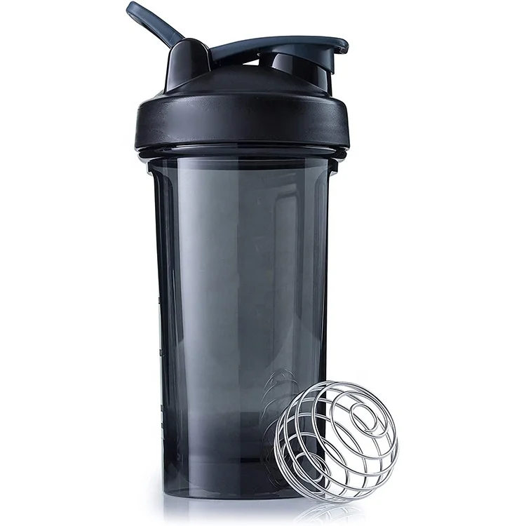 

Colorful Gym Sports Plastic Shaker Bottle For Protein With Mixing Ball, Customized