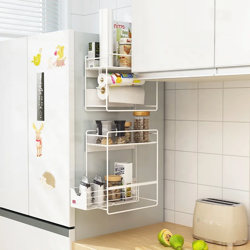 

Steady kitchen Magnetic storage spice rack drawer organizer, White or black