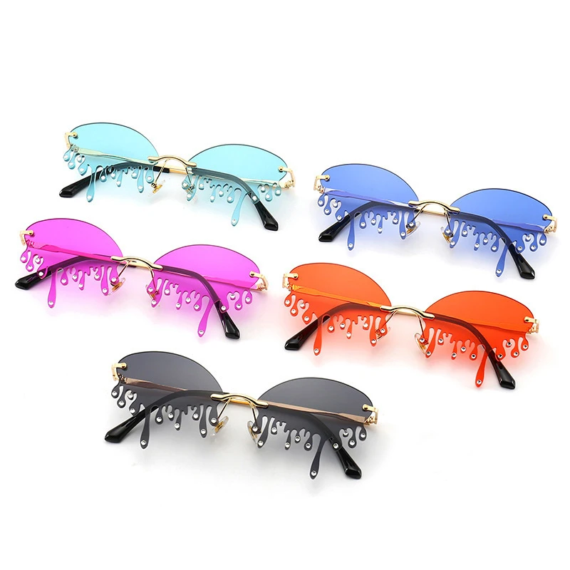 

2020 New Style Halloween Party Funny Drip Sunglasses With Diamonds