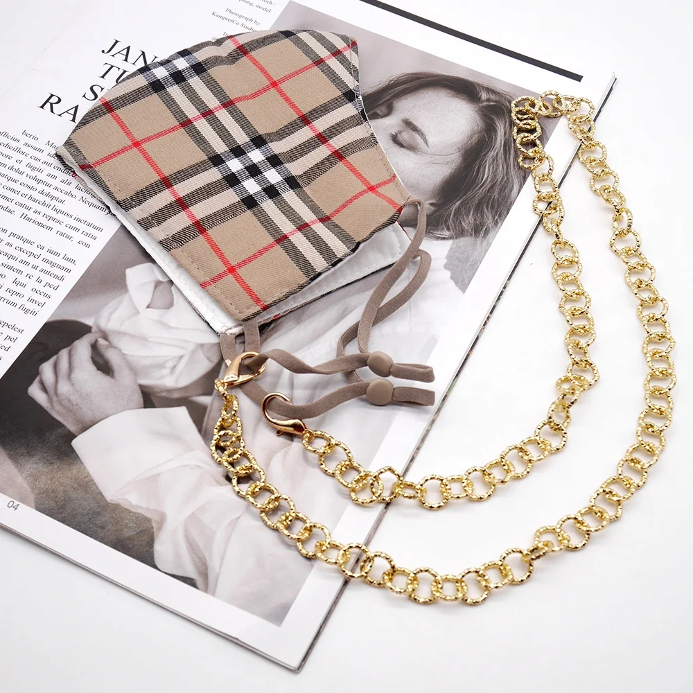 

Non-fading fancy Aluminum Metal glasses chain gold sunglasses strap,face-mask eyeglass holder chain for eyewear