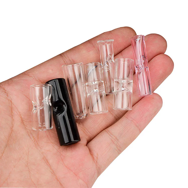 Custom Logo Glass Filter Tip Clear Flat Prerolled Cone Glass Blunt