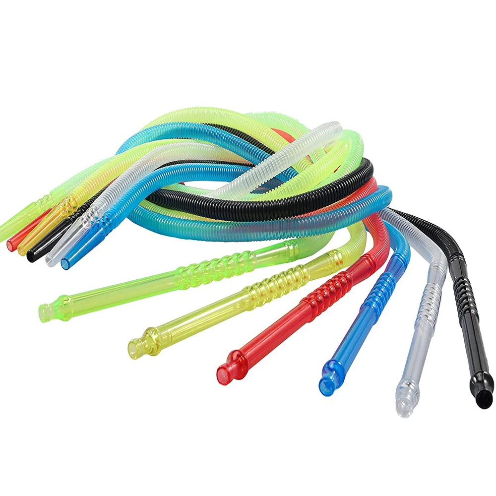 

Hintcan 150cm 180cm Disposable Hookah Hoses Colorful Shisha Pipe Long Mouth Pipes Hookah Hose Accessories, Mixed color