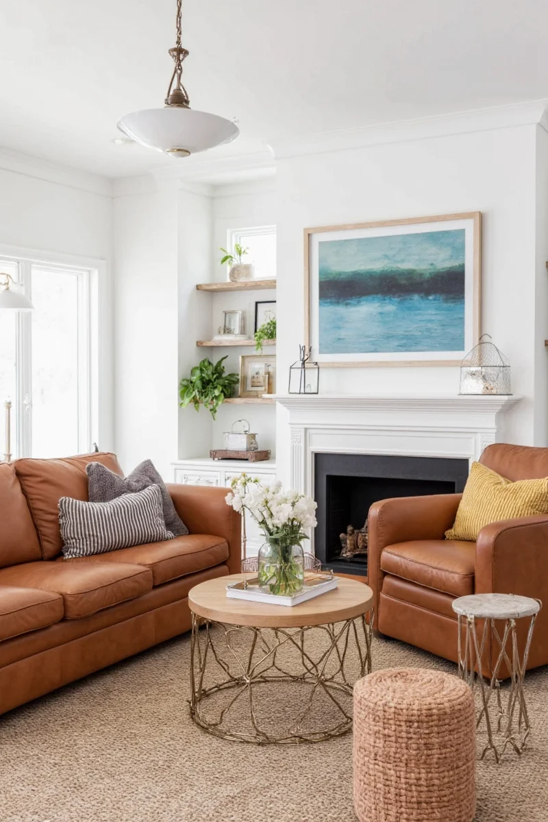 top 10 leather couch living room ideas that are family friendly and actually stylish