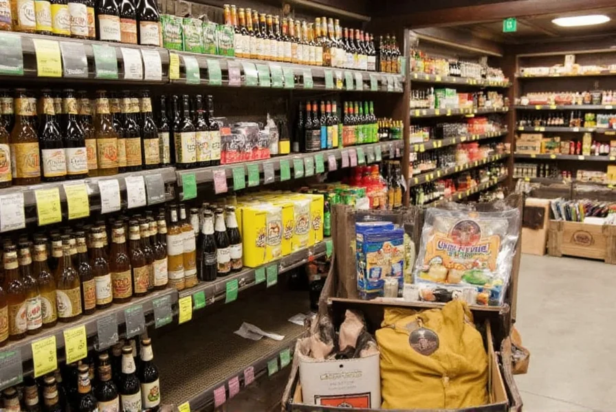 Person comparing ginger beer options in supermarket beverage aisle