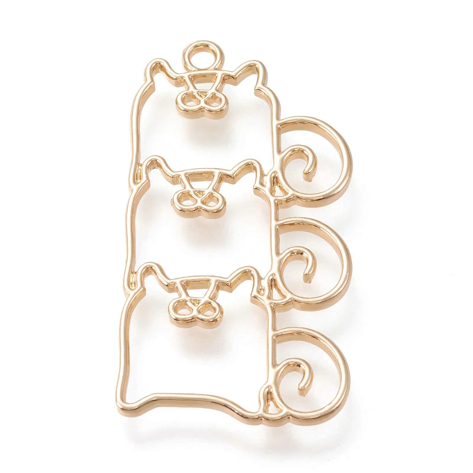 

PandaHall Pig Light Gold Open Back Bezel Pendants