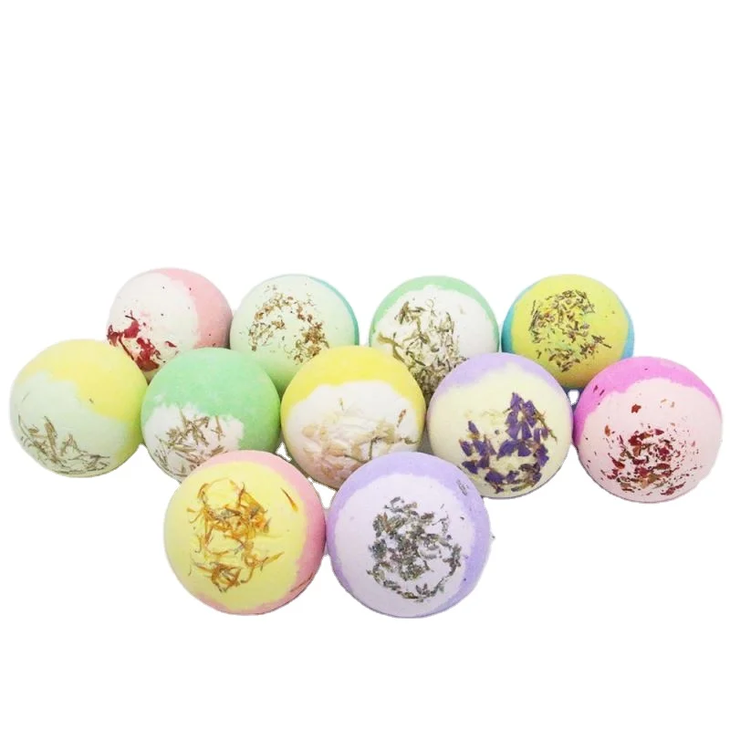 

OEM Natural Organic Bath Bombs Home SPA Fizzies Rich Bubble Bathbombs Skin Care Antipruritic Shower Steamers Rainbow Bath BombHo