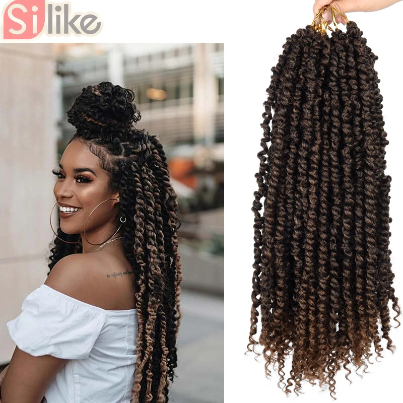 

Passion Spring Twist Synthetic crochet Hair Extension Kinky Curly Black Brown Burgundy Ombre Crochet hair Braids Passion twist