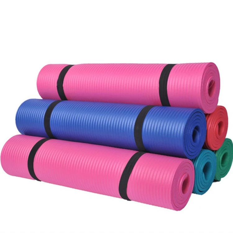 

NBR Yoga Mat Factory Price Private Label Non Slip SINGLE color Layer Folding 8mm 6mm NBR Yoga mat, Customized color