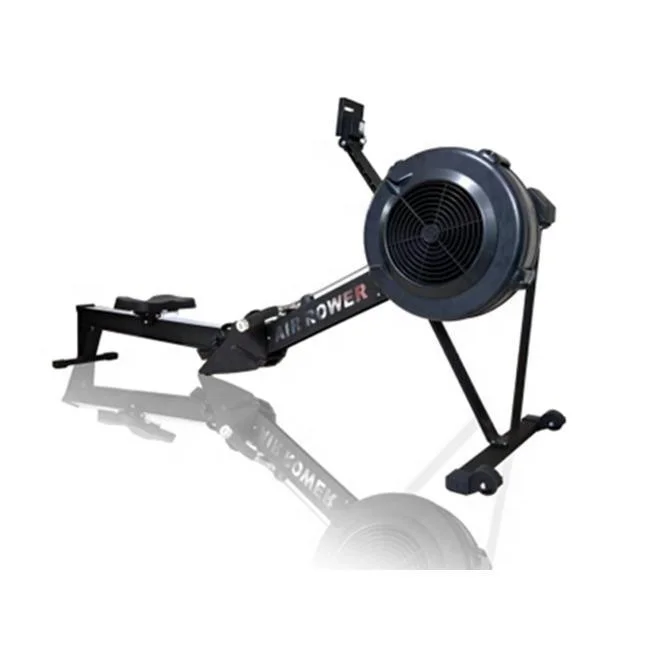 

Gym Equipment Fodable Wind resistance rowing machine household folding adjustment air rower, Black white