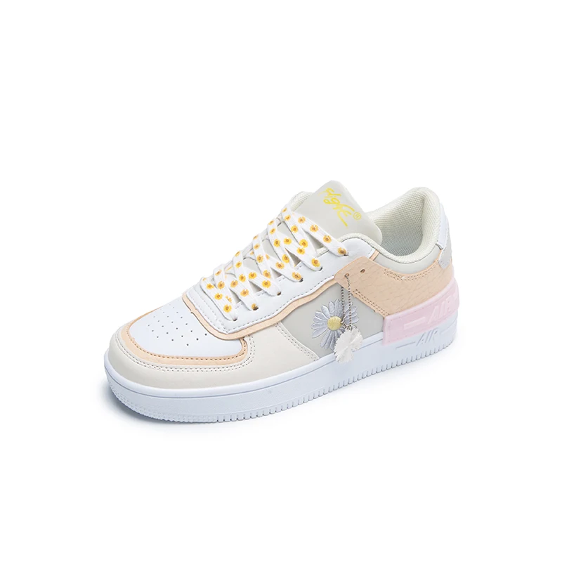

White Daisy Running Shoes Custom Logo Women Fashion Sneakers,New Design Ladies Sneakers