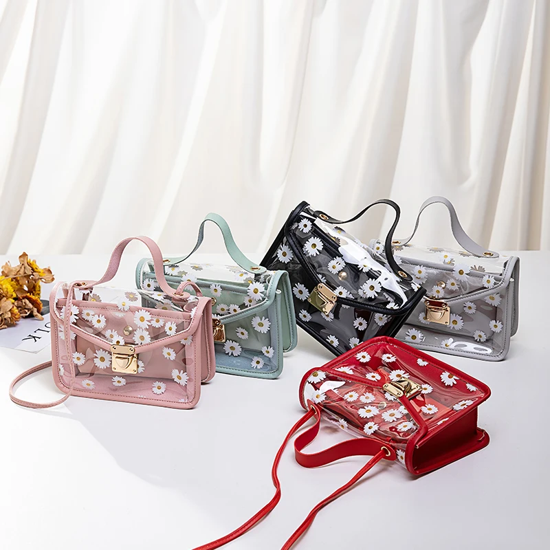 

Wholesale Fashion mini cheap handbags small fashion Transparent Clear PVC bag shoulder Crossbody pvc clear bag cheap, Customizable