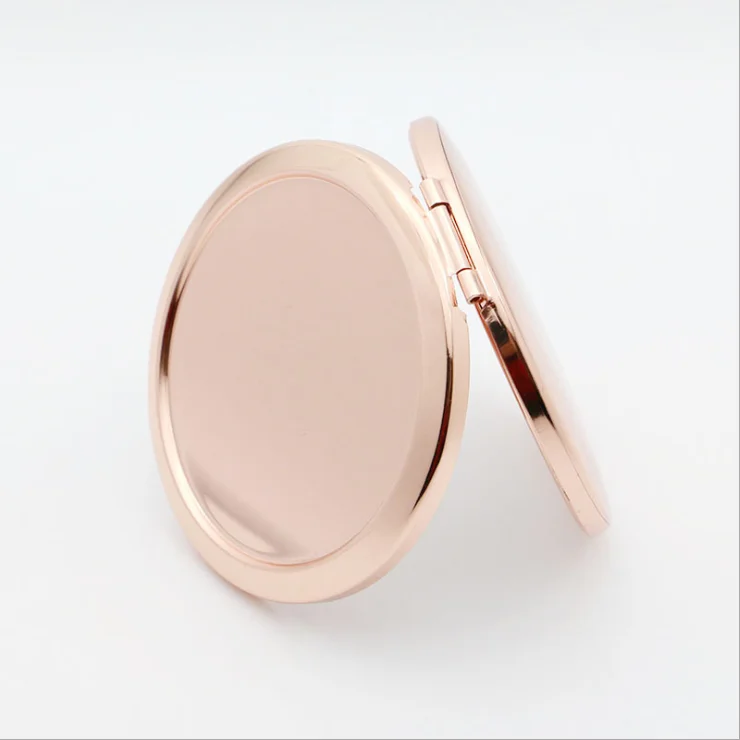 

70mm Sublimation compact pocket mirrors , Cosmetic make up Small hand Round mirror, Silver,gold,rose gold
