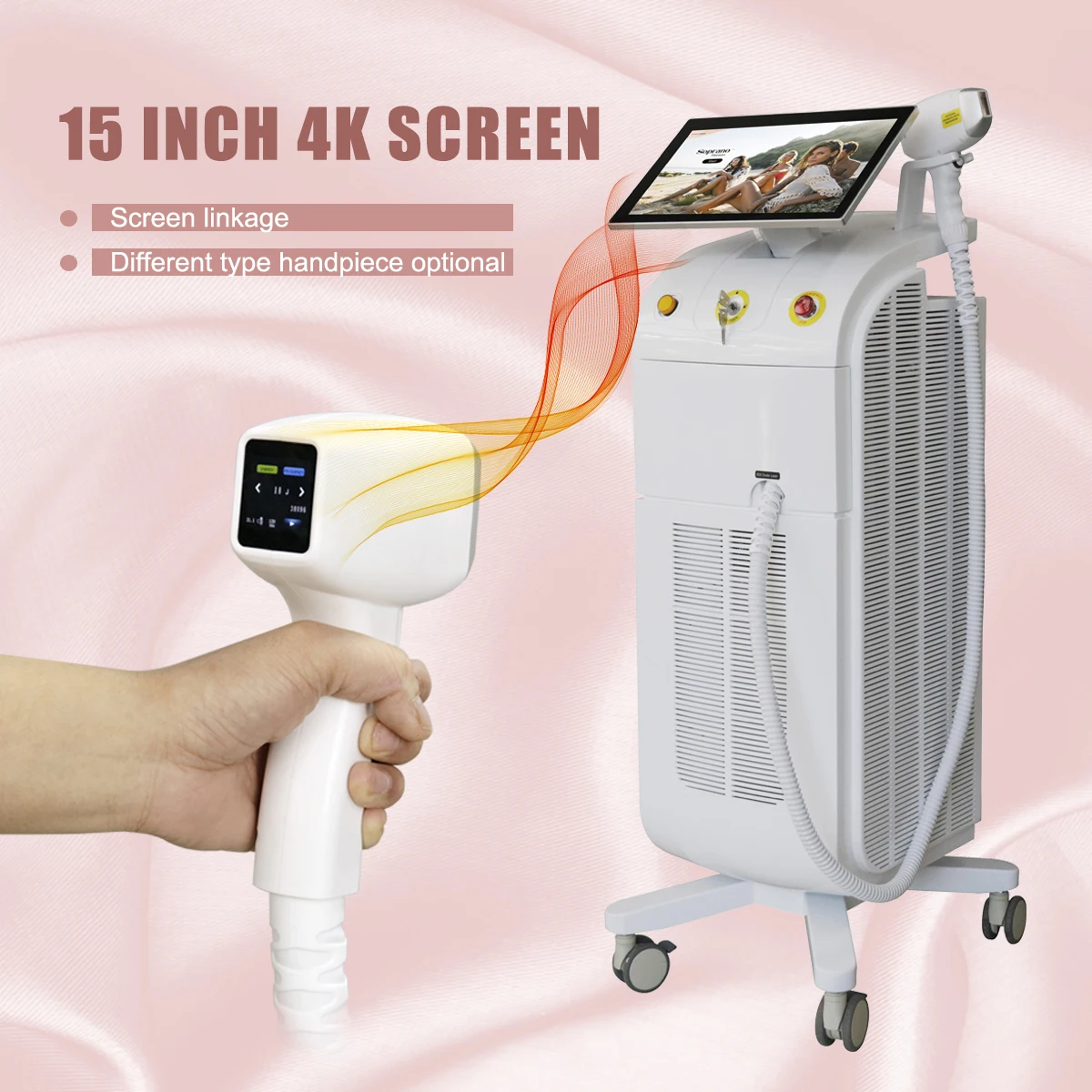 

Weifang KM 2022 alma diode laser soprano titanium ice platinum triple trio laser 755 810 1064 nm 808nm hair removal machine