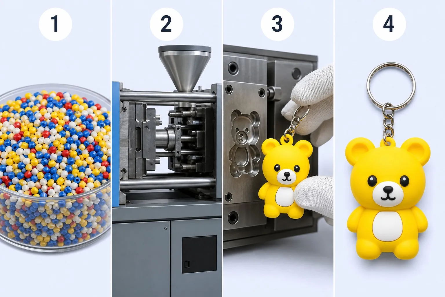 4-step injection molding process