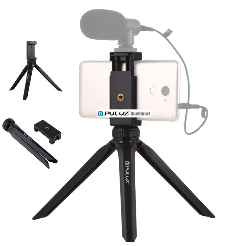 

Factory Price PULUZ Mini Selfie Stick Smartphone Universal Clip Table Tripod Stand for Mobile Phone Dslr Camera, Black