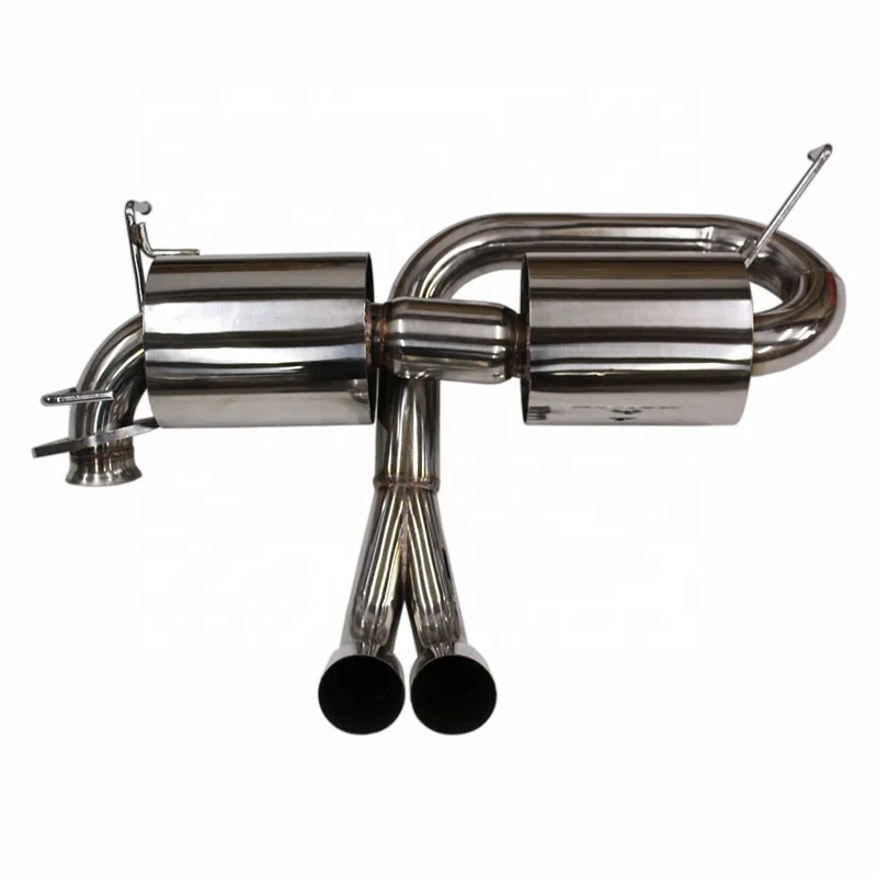 Racing Car Turbo Stainless Steel Dual Tip Exhaust Catback Muffler ...