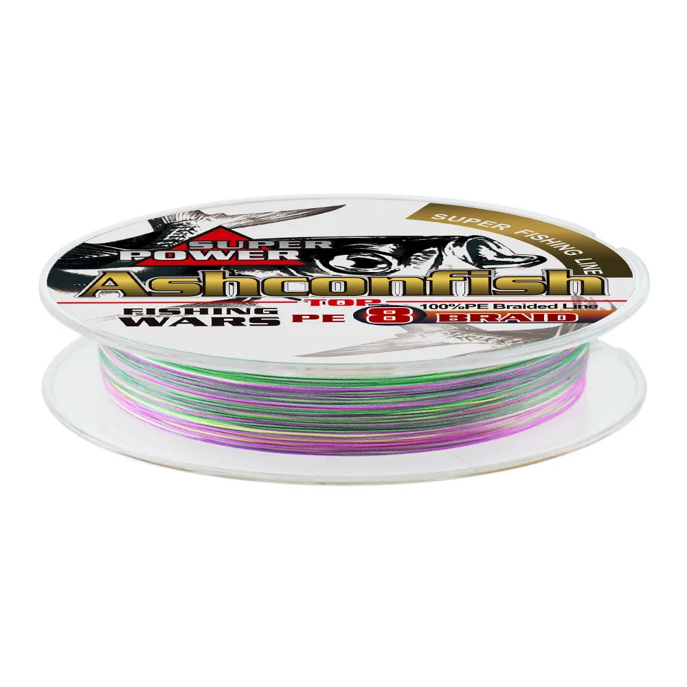 

Japanese Braided Fishing Line 8 Strands Ashconfish 200M Strong Japan Line Multifilament PE Line, Red;blue;yellow;green;white;gray, pink