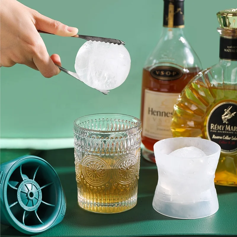 

Amazon Bestseller Silicone Ice Cube Tray Mold Slower Melting 6cm Large Ice Sphere Crystal Clear Ice Ball Maker, Gray/pink/green/blue/yellow/light blue