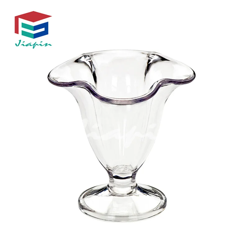 

High quality plastic ice cream cup reusable polycarbonate dessert cup, pudding cup, Clear