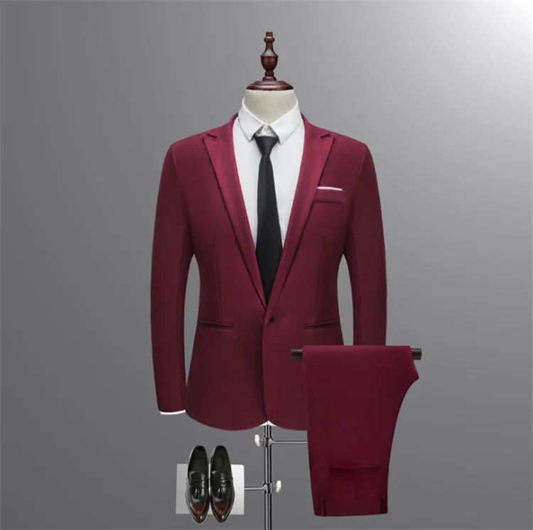 

Men's slim suit wedding suit, Khaki, black, white, gray, navy, burgundy, sky-blue