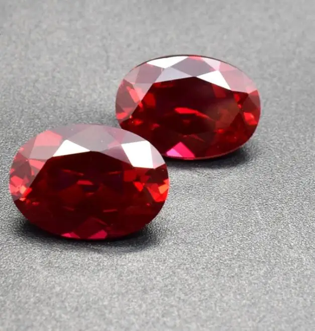 3a quality oval cut ruby stone artificial loose gemstones for