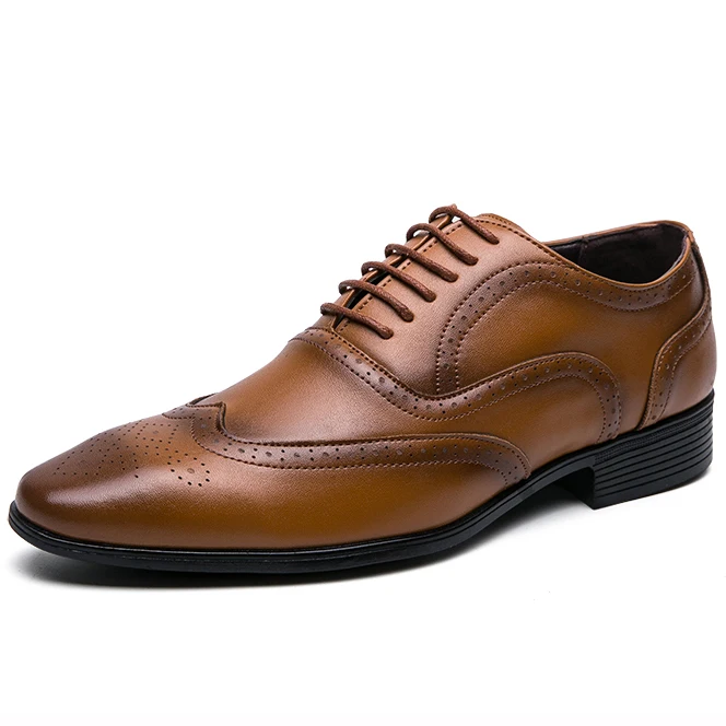 

New Design Italian Mens Leather Shoes for Male, Black / brown / yellow