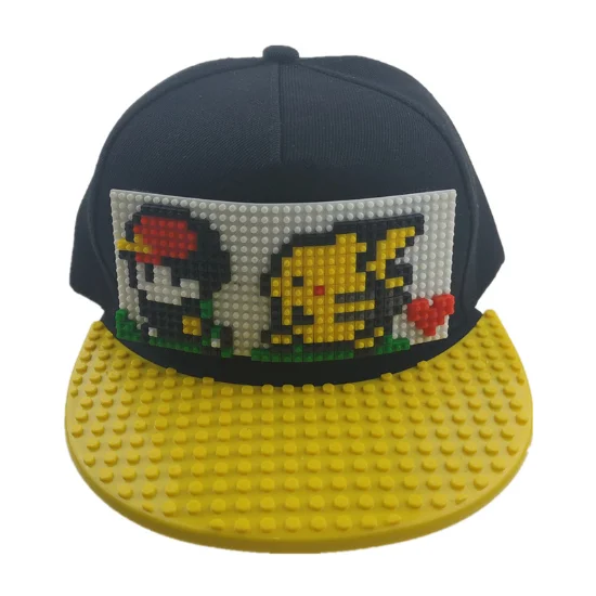 
Funny Flat Brim 6 Panel Children Caps And Hats/DIY Lego Handmade Hats For Kids 