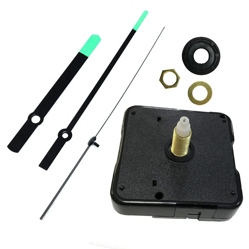 

20MM Long Shaft High Torque Clock Mechanism With Metal Hand Diy Wall Clock Parts, Balck