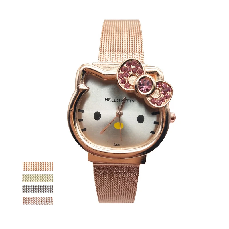 

hello kitty kt cat children girl cartoon girl student watch