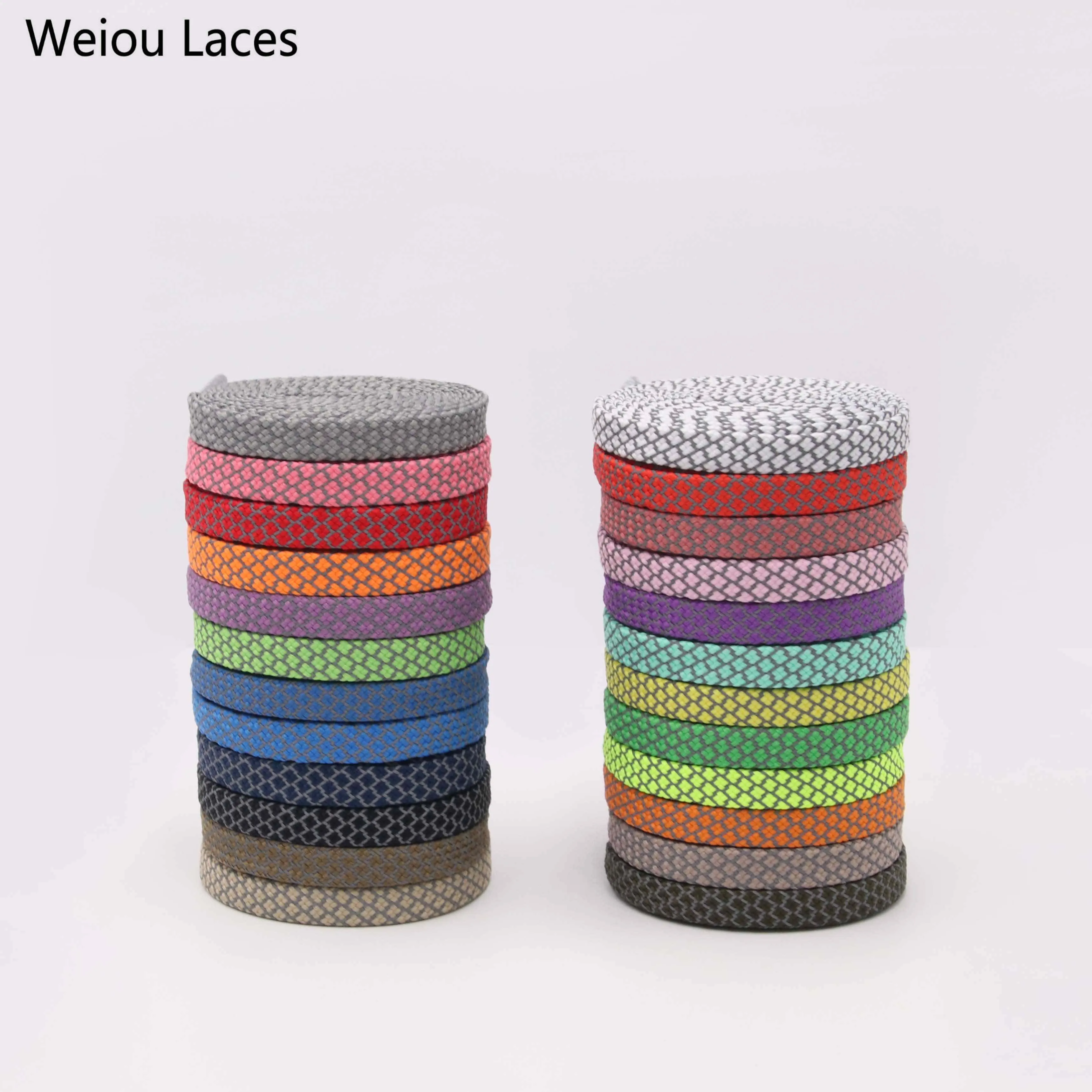 

Weiou Flat 3M Reflective Rope Shoelaces for soccer Training 120cm replacement boot laces, Customized pantone color+grey 3m