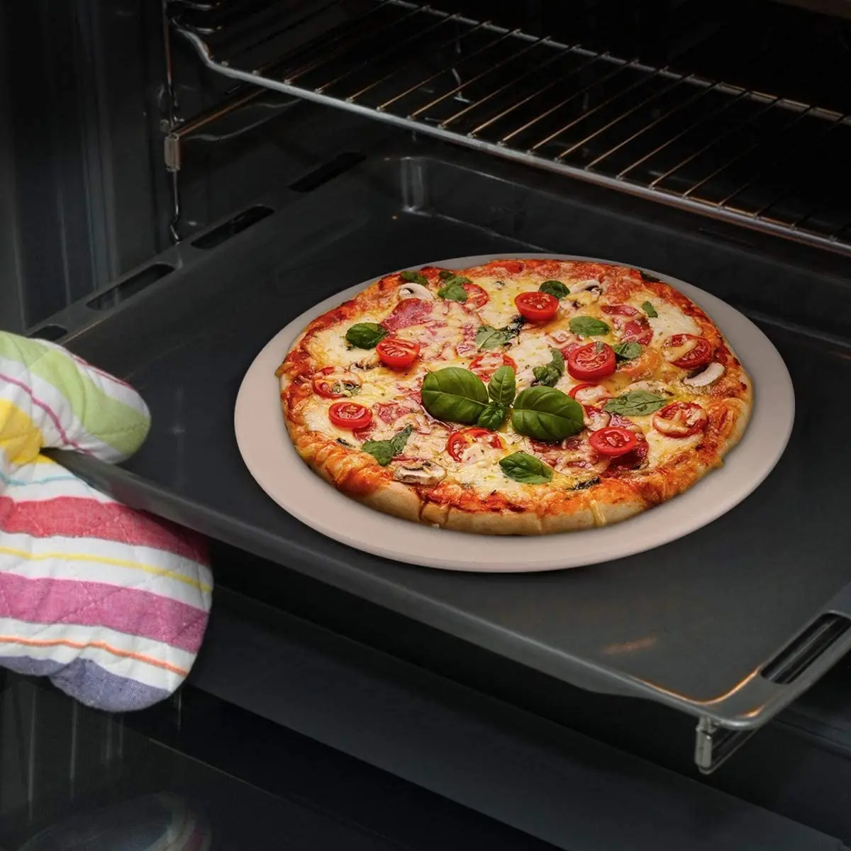 Lorrenzetti 16" Premium Pizza Stone for Baking Pizza in an Oven or BBQ Grill
