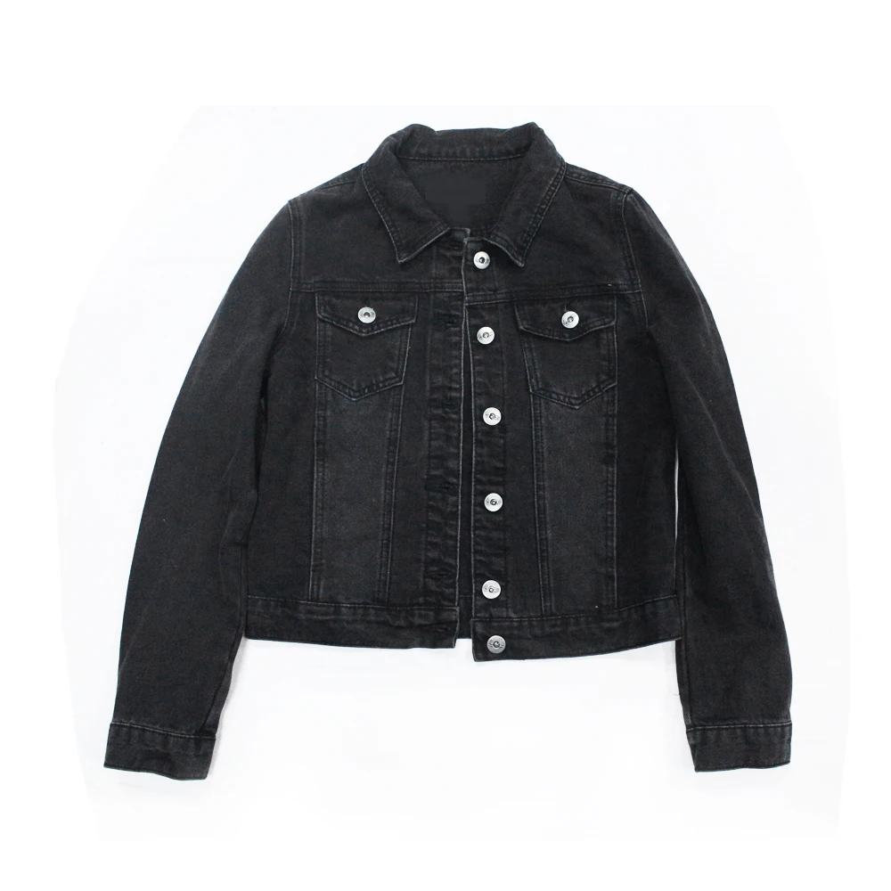 

Guangzhou factory black female jean coat denim jacket fro women
